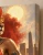 Sekhmet Egyptian goddess Art Print - Lion-Headed Goddess with Staff - matte canvas - exact closeup
