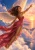 Eos Goddess Art Print - Greek Mythology Personification of Dawn - matte canvas - clean face