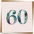 60th Birthday Card for Men or Women – Marble Number Design – 145mm x 145mm Square Greeting Card with Kraft Envelope – Blank Inside