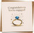 Engagement Card Congratulations You're Engaged - 145mm x 145mm Square Greeting Card with Kraft Envelope, Elegant Ring Design, Blank Inside
