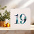 19th Birthday Card – Square Marble Number 19 Design, 145mm x 145mm Greeting Card with Kraft Envelope, Blank Inside, Modern Blue Gold Pattern for Him Her Son Daughter Friend