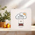 Happy Anniversary Card 145mm x 145mm – Cute Ladybirds on Swing Under Cloud & Sun – Blank Inside – Romantic Greeting Card for Husband Wife Partner – Kraft Envelope Included
