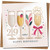 29th Birthday Card - Champagne Glasses & Confetti Design - Square 145mm x 145mm - Elegant Celebration Card - '29 today! Happy Birthday!', Includes Kraft Envelope