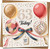63rd Birthday Card, Balloons & Confetti Design, With Love Tag, 145mm x 145mm Square Greeting Card with Kraft Envelope, 63 Today for Him or Her