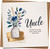 Uncle Greeting Card, Floral Vase Design, 145mm x 145mm Square, Appreciation/Thank You Message, Includes Kraft Envelope