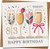 83rd Birthday Card for Women or Men - Champagne Glasses Confetti Design - 145mm x 145mm Square Greeting Card with Kraft Envelope - Happy Birthday Today Celebration