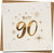 90th Birthday Card – You’re 90 – Luxury Gold Design, Square 145mm x 145mm, Blank Inside, Includes Kraft Envelope – Milestone Greeting Card for Men or Women, Mum Dad Grandma Grandad Friends