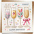 46th Birthday Card – 46 Today Happy Birthday Champagne Glasses Design, Square Greeting Card 145mm x 145mm, with Kraft Envelope, Celebration Card for Women or Men