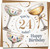 24th Birthday Card - You're 24 Today - Champagne Coupe Design, Happy Birthday Card for Him or Her, 145mm x 145mm Square, Includes Kraft Envelope