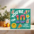 10th Birthday Card for Kids – You're Ten Rainbow Number 10 with Fun Stickers – Square 145mm x 145mm – Happy Birthday Card with Kraft Envelope for Boy or Girl