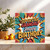 Superstar Grandad Happy Birthday Card, Comic Pop Art Design, 145mm x 145mm Square Greeting Card with Kraft Envelope