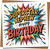 Superstar Nephew Birthday Card - Comic Pop Art Design, 145mm x 145mm Square, Happy Birthday Message, Includes Kraft Envelope, Fun Bright Color Greeting Card for Nephew