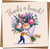 Thanks a Bunch Thank You Card - Floral Bouquet Square Greeting Card, 145mm x 145mm, Blank Inside, with Kraft Envelope - Appreciation Card for Friend, Teacher, Colleague, Her or Him