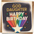 Goddaughter Birthday Card – To a Very Special Goddaughter, Rainbow Starburst Square Greeting, 145mm x 145mm, Happy Birthday Design, Includes Kraft Envelope