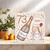 73rd Birthday Card – Champagne Celebration with Floral Bottle & Glasses, Cheers Design – 145mm x 145mm – Blank Inside – Includes Kraft Envelope