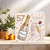 57 Today Birthday Card for Women – Champagne Bottle & Glasses, Pink Floral “Cheers” – 145mm x 145mm Square – Kraft Envelope Included