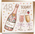 48th Birthday Card for Her - Champagne Cheers Floral Design - 145mm Square Greeting Card with Kraft Envelope - 48 Today Celebration