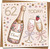62nd Birthday Card for Women or Men – Champagne Bottle & Glasses Design – 145mm Square Greeting Card with Kraft Envelope – Cheers Celebration, Milestone Age 62 Today