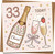 33rd Birthday Card for Her – Champagne Bottle & Glasses Design, Cheers & Confetti – 145mm x 145mm Square Greeting Card with Kraft Envelope
