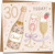 30th Birthday Card for Her – Cheers Champagne & Flutes Design, 145mm x 145mm Square Greeting Card with Kraft Envelope – Milestone Celebration