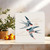 Happy Birthday Card 145mm x 145mm Square – Swallows Design, Blank Inside – Premium Greeting Card with Kraft Envelope for Him Her Friend