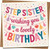 Step Sister Birthday Card – Wishing You a Lovely Birthday – Cute Tassels & Confetti Design – 145mm x 145mm Square Greeting Card with Kraft Envelope