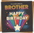 Brother Birthday Card – To a Very Special Brother, Retro Rainbow Star Design, 145mm x 145mm Square, Happy Birthday Greeting Card with Kraft Envelope