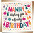 Nanny Birthday Card – Wishing You a Lovely Birthday – Colourful Tassel Bunting Design – Square 145mm x 145mm Greeting Card with Kraft Envelope – Grandma/Nan Celebration