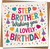 Step Brother Birthday Card, Wishing You a Lovely Birthday - Colorful Tassel Design - 145mm x 145mm Square Greeting Card with Kraft Envelope
