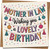 Mother-in-Law Birthday Card – Wishing You a Lovely Birthday – 145mm Square Greeting Card with Kraft Envelope, Colourful Tassels & Confetti Design
