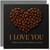 I Love You More Than My Morning Coffee Card, 145mm x 145mm, Romantic Coffee Bean Heart, Love/Anniversary Valentine’s Card for Him or Her, Includes Dark Grey Envelope