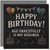 Funny Chalkboard Happy Birthday Card - Age Gracefully Is Not Required - 145mm x 145mm Square - Balloons and Cake Design -, Includes Dark Grey Envelope