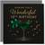 Wonderful 18th Birthday Card - Black & Gold Martini Glass Design, 145mm x 145mm Square, Includes Dark Grey Envelope