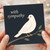 With Sympathy Card - White Dove on Branch - Condolence Bereavement Card for Loss, Thinking of You - Minimal Modern Design - Blank Inside with Envelope