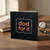 Funny Father's Day Card for Dad - 'dad for it' Minimal Typographic Design, Modern Black with Coral Lettering - Perfect for Stepdad