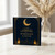 Ramadan Kareem Greeting Card - Elegant Crescent Moon, Lanterns and Mosque Silhouette on Navy - Arabic and English Message - Islamic Card for Family and Friends