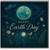 Happy Earth Day Card - Celestial Night Sky with Planet, Constellations, Wildflowers and Butterflies - Nature Celebration Greeting