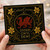 St David's Day Card - Welsh Dragon and Daffodils - 'Cofion Cynnes ar Dydd Gŵyl Dewi' - Elegant Black & Gold Celtic Design - Welsh Language Greeting