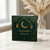 Ramadan Kareem Greeting Card - Elegant Green Islamic Arch with Gold Crescent, Stars and Lanterns - Ramadan Wishes Card for Family and Friends