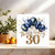 30th Birthday Card - Thirty Today 30 Blue Balloons Design - Square 145mm x 145mm -, Includes Kraft Envelope