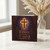 Easter Christian Card - Return to the Lord - Stained Glass Cross with Palm Branches, Religious Encouragement & Faith Greeting