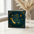 Eid Mubarak Card - Crescent Moon, Lanterns and Mosque Night Sky with Arabic Calligraphy - Elegant Islamic Greeting for Eid al-Fitr or al-Adha