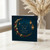 Eid Card - Crescent Moon and Lanterns, Floral Arabesque - 'May Your Eid Be Filled with Peace and Happiness' Islamic Greeting
