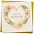 Floral With Sympathy Card - Flowery Wreath + Metallic Gold Envelope