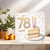 78th Birthday Card - You're 78 Today Cake & Candles Design, Confetti, Square Greeting Card, 145mm x 145mm, Includes Gold Envelope