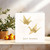 Best Wishes Origami Cranes Greeting Card - Elegant Gold Cranes Design, 145mm x 145mm Square, Versatile Congratulations/Wedding/New Job Card, Includes Gold Envelope