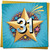 31st Birthday Card - Bold Star Pop Art Design, Blue & Gold - 145mm x 145mm Square - Age 31 Celebration Greeting Card, For Him or Her, Includes Gold Envelope