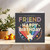 Friend Happy Birthday Card 145mm x 145mm - Rainbow Starburst and Stars - To a Very Special Friend - Square Greeting Card, Includes Gold Envelope