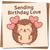 Sending Birthday Love Hedgehog Card - Cute Heart Balloons - 145mm x 145mm Square Birthday Card, Includes Kraft Envelope