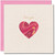 Love You Heart Greeting Card - Marble Pink Heart, 145mm x 145mm Square, Includes Pink Envelope